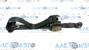 Rear left seat belt for Ford Bronco Sport 21-26, black, worn, sooty, melted