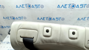 Rear seat backrest, 2nd row, left, Mazda CX-5 17-18, gray leather, perforated, with belt, without headrest, dry-cleanable, dented leather