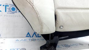 Rear seat backrest, 2nd row, right, Mazda CX-5 17-18, gray leather, perforated, without headrest, dry-cleanable, dented leather