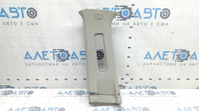 Left upper center pillar trim for Nissan Rogue Sport 17-21, gray, scratches, whitened plastic