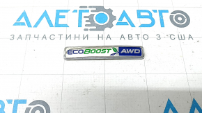 The ECOBOOST AWD emblem on the Ford Edge 19-24 tailgate has peeled off.
