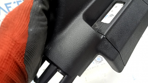 Lower left center pillar trim for Nissan Rogue Sport 17-22, black, with plug, scratches, whitened plastic