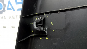 Lower left center pillar trim for Nissan Rogue Sport 17-22, black, with plug, scratches, whitened plastic