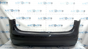 Bare rear bumper for Nissan Rogue Sport 19-22 with parking sensors, black, scratches, bump, cracked mount, broken mount