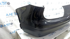 Bare rear bumper for Nissan Rogue Sport 19-22 with parking sensors, black, scratches, bump, cracked mount, broken mount