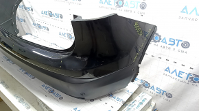 Bare rear bumper for Nissan Rogue Sport 19-22 with parking sensors, black, scratches, bump, cracked mount, broken mount
