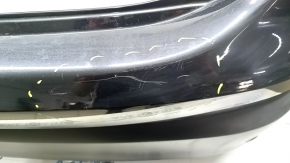 Bare rear bumper for Nissan Rogue Sport 19-22 with parking sensors, black, scratches, bump, cracked mount, broken mount