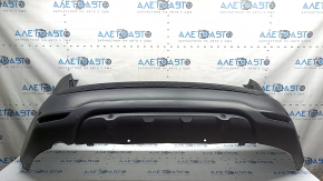 Bare rear bumper for Nissan Rogue Sport 19-22 with parking sensors, black, scratches, bump, cracked mount, broken mount
