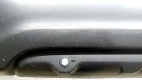 Bare rear bumper for Nissan Rogue Sport 19-22 with parking sensors, black, scratches, bump, cracked mount, broken mount
