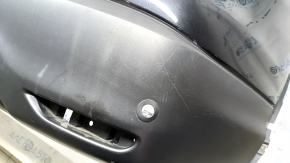 Bare rear bumper for Nissan Rogue Sport 19-22 with parking sensors, black, scratches, bump, cracked mount, broken mount