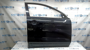 Bare front right door Nissan Rogue Sport 20-21 black G41, with upper chrome molding, butts, in glue