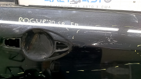 Bare front right door Nissan Rogue Sport 20-21 black G41, with upper chrome molding, butts, in glue