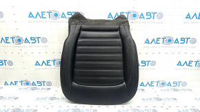 Ford Edge 15-24 driver's seat cushion upholstery, black leather, heated, seam torn