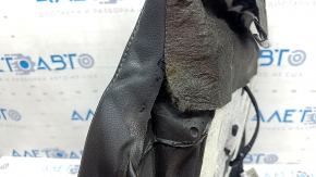 Ford Edge 15-24 driver's seat cushion upholstery, black leather, heated, seam torn