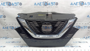 Nissan Rogue Sport 20-22 radiator grille without a chamber, plastic has turned white, cracked, chips, scratches, non-factory holes