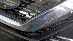 Nissan Rogue Sport 20-22 radiator grille without a chamber, plastic has turned white, cracked, chips, scratches, non-factory holes