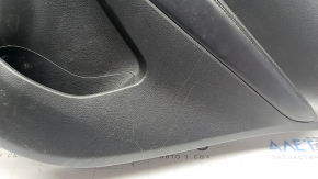 Rear right door panel for Nissan Rogue Sport 20-22, black with black insert, black leather armrest, scratches