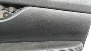Front right door panel for Nissan Rogue Sport 17-22, black with black leather insert, black leather armrest, with handle, scratches, dry-cleanable