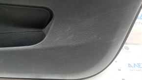 Front right door panel for Nissan Rogue Sport 17-22, black with black leather insert, black leather armrest, with handle, scratches, dry-cleanable