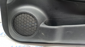 Front right door panel for Nissan Rogue Sport 17-22, black with black leather insert, black leather armrest, with handle, scratches, dry-cleanable