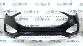Front bumper, bare, 19-24 Ford Edge, without parking sensors, black, non-standard holes, scratches