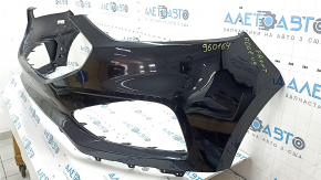 Front bumper, bare, 19-24 Ford Edge, without parking sensors, black, non-standard holes, scratches