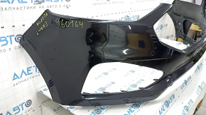 Front bumper, bare, 19-24 Ford Edge, without parking sensors, black, non-standard holes, scratches