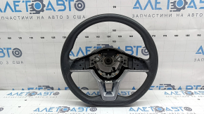 Naked steering wheel Nissan Rogue Sport 20-22, black rubber, no buttons, worn