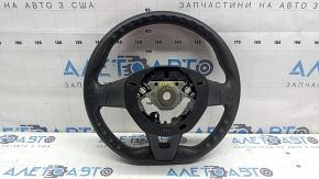 Naked steering wheel Nissan Rogue Sport 20-22, black rubber, no buttons, worn