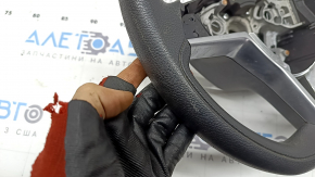 Naked steering wheel Nissan Rogue Sport 20-22, black rubber, no buttons, worn