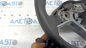 Naked steering wheel Nissan Rogue Sport 20-22, black rubber, no buttons, worn