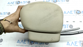Front right headrest for Audi A6 C7 12-18, beige leather, dry-cleanable