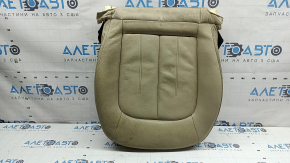 Audi A6 C7 12-18 passenger seat cushion upholstery, beige leather, heated, dry-cleanable