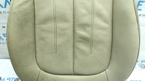Audi A6 C7 12-18 passenger seat cushion upholstery, beige leather, heated, dry-cleanable