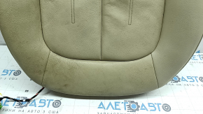 Audi A6 C7 12-18 passenger seat cushion upholstery, beige leather, heated, dry-cleanable
