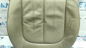 Driver's seat cushion upholstery for Audi A6 C7 12-18, beige leather, heated, dry-cleanable