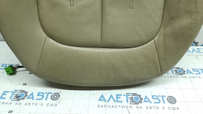 Driver's seat cushion upholstery for Audi A6 C7 12-18, beige leather, heated, dry-cleanable