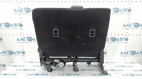 Rear seat backrest, 2nd row, left, Ford Edge 15-24, black leather, electric folding, with armrest, with black belt, scratches