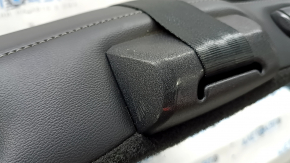 Rear seat backrest, 2nd row, left, Ford Edge 15-24, black leather, electric folding, with armrest, with black belt, scratches