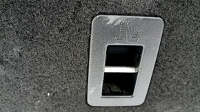 Rear seat backrest, 2nd row, left, Ford Edge 15-24, black leather, electric folding, with armrest, with black belt, scratches