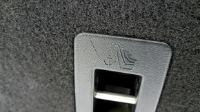 Rear seat backrest, 2nd row, left, Ford Edge 15-24, black leather, electric folding, with armrest, with black belt, scratches
