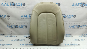 Audi A6 C7 12-18 passenger seat back upholstery, beige leather, heated, dry-cleanable