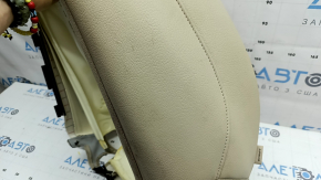 Audi A6 C7 12-18 passenger seat back upholstery, beige leather, heated, dry-cleanable