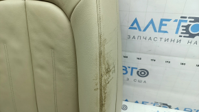 Audi A6 C7 12-18 passenger seat back upholstery, beige leather, heated, dry-cleanable