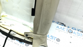 Driver's seat back upholstery for Audi A6 C7 12-18, beige leather, heated, dry-cleanable