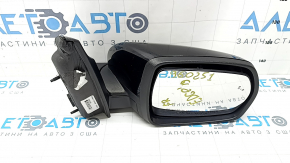 Right side mirror assembly for Ford Edge 19-24, 9 pins, black, BSM, turn signal, backlight, heated