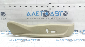 Audi A6 C7 12-18 passenger seat control panel, type 2, beige, electrically powered, dry-cleanable