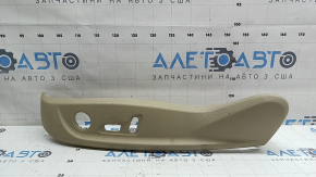 Driver's seat control cover for Audi A6 C7 12-18, beige, electrically powered, dry-cleanable