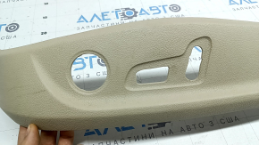 Driver's seat control cover for Audi A6 C7 12-18, beige, electrically powered, dry-cleanable