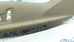 Driver's seat control cover for Audi A6 C7 12-18, beige, electrically powered, dry-cleanable